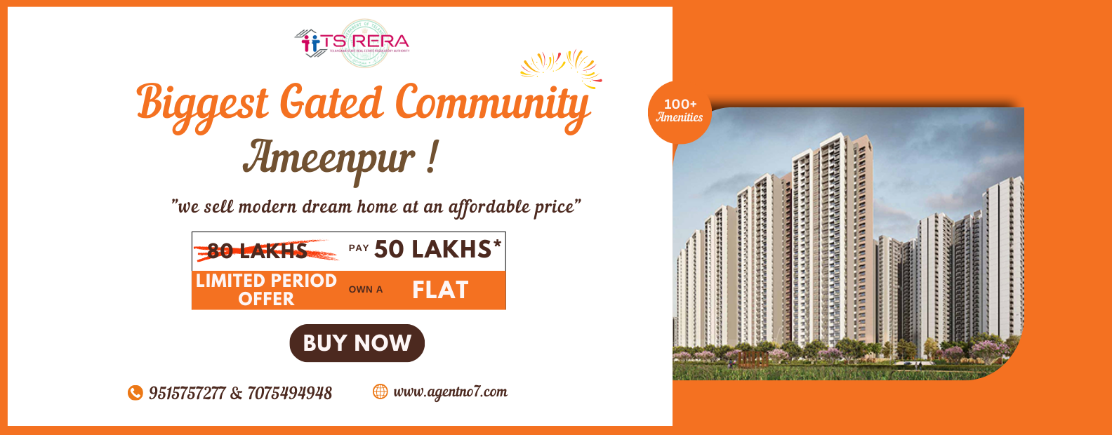 biggest gated community at ameenpur